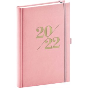 Denný diár Vivella Fun 2022, ružový, 15 × 21 cm