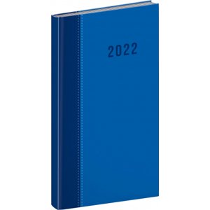 Vreckový diár Cambio Classic 2022, modrý, 9 × 15,5 cm