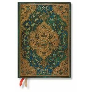 Diár Paperblanks 2022 Turquoise Chronicles MD HOR