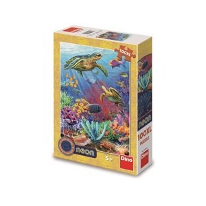 Puzzle Podmorský svet 100 XL neon Dino
