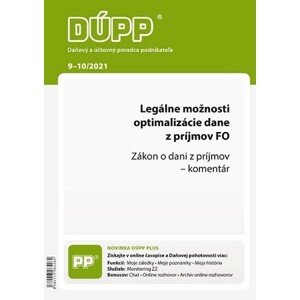 DUPP 9-10/2021 Legálne možnosti optimalizácie dane z príjmov FO