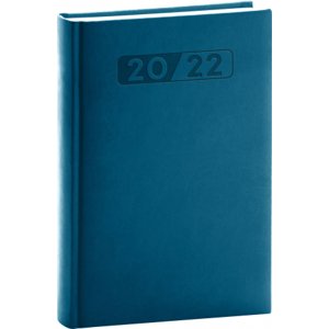 Denný diár Aprint 2022, petrolejovo modrý, 15 × 21 cm