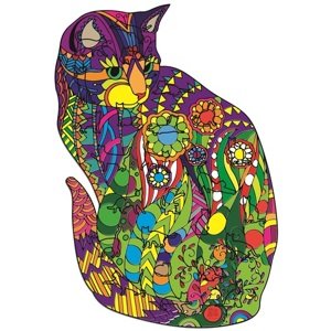 Mandala Art Puzzle Mačka
