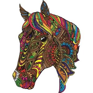 Mandala Art Puzzle Kôň