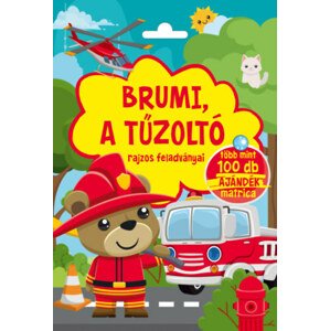 Brumi, a tűzoltó rajzos feladványai - Több mint 100 db ajándék matrica