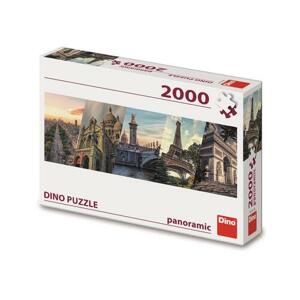 Puzzle Paríž koláž 2000 panoramic Dino