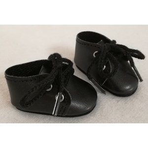 Topánočky čierne šnurovacie pre 32 cm bábiky