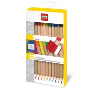 Pastelky LEGO mix farieb 12 ks s LEGO klipom