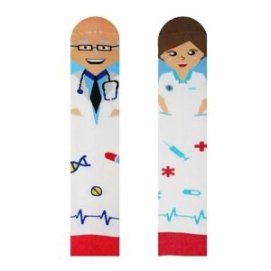 Unisex ponožky Doktor a sestrička HestySocks (veľkosť: 35-38)