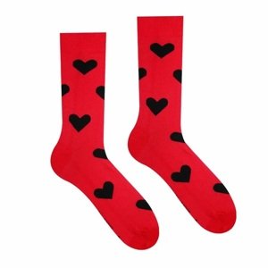 Unisex ponožky Srdiečko červené HestySocks (veľkosť: 39-42)