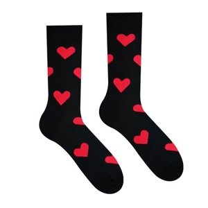 Unisex ponožky Srdiečko čierne HestySocks (veľkosť: 39-42)