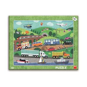 Puzzle Dopravné prostriedky 40 Dino