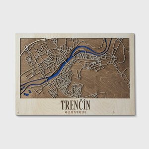 3D mapa mesta Trenčin (45 x 30 cm)