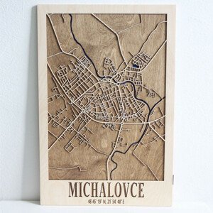 3D mapa mesta Michalovce (20 x 30 cm)