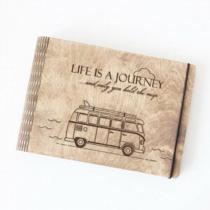 Drevený album Life is a Journey tmavy