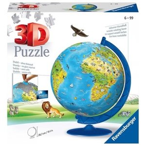3D Puzzle-Ball Detský glóbus (anglický) 180 Ravensburger