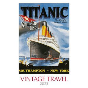 Nástenný kalendár Vintage travel 2023