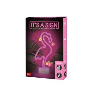 Legami Led lampa s neónovým efektom It´s Sign Flamingo
