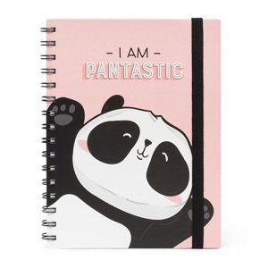 Legami Zápisník veľký špirálový linajkový Panda