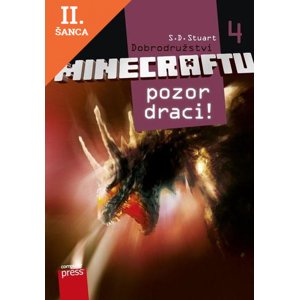 Lacná kniha Dobrodružství Minecraftu 4 - Pozor, draci!