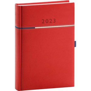Denný diár Tomy 2023, červenomodrý, 15 × 21 cm