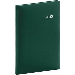 Týždenný diár Balacron 2023, zelený, 15 × 21 cm