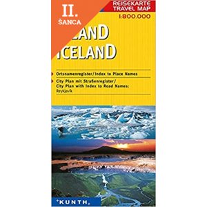 Lacná kniha Island 1:800 000 Reisekarte