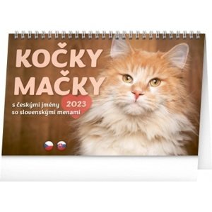 Stolový kalendár Mačky CZ/SK 2023, 23,1 × 14,5 cm