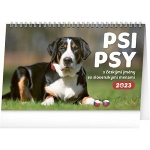 Stolový kalendár Psy CZ/SK 2023, 23,1 × 14,5 cm