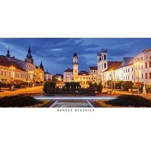 Pohľadnica panoráma Banská Bystrica g01 (podvečer)