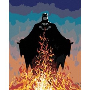 Maľovanie podľa čísel Batman a plamene 40x50cm Zuty