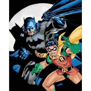 Maľovanie podľa čísel Batman a Robin 40x50cm Zuty