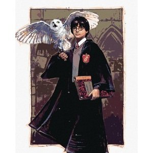 Maľovanie podľa čísel Harry Potter a Hedviga v Rokforte 40x50cm Zuty