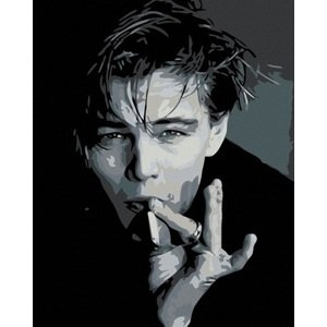 Maľovanie podľa čísel Leonardo Dicaprio s cigaretou 40x50cm Zuty