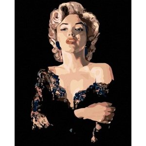 Maľovanie podľa čísel Marilyn v čiernych šatách 40x50cm Zuty
