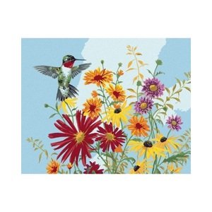 Maľovanie podľa čísel Rybárik a kvety (Abraham Hunter) 40x50cm Zuty