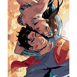 Maľovanie podľa čísel Wonder Woman a Superman Selfie 40x50cm Zuty
