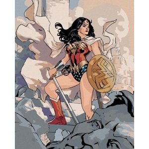 Maľovanie podľa čísel Wonder Woman a zrúcanina 40x50cm Zuty