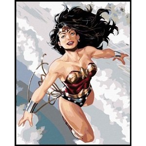 Maľovanie podľa čísel Wonder Woman letí 40x50cm Zuty