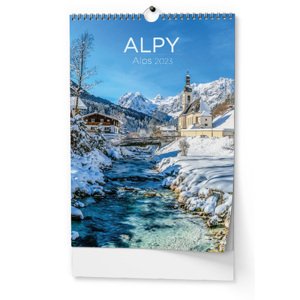 Nástenný kalendár Alpy 2023, 32 x 45 cm
