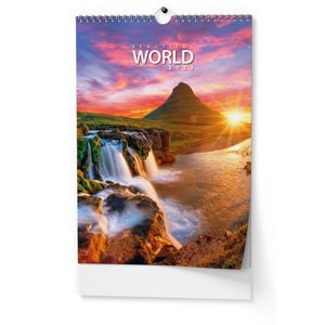 Nástenný kalendár Beautiful World 2023, 32 x 45 cm