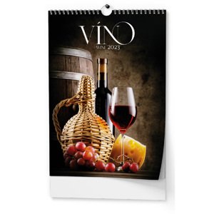 Nástenný kalendár Víno 2023, 32 x 45 cm
