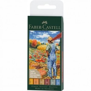 Umelecké Popisovače Faber-Castell Pitt Artist Pen Brush Fall 6 ks