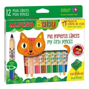Alpino Baby Farebné detské ceruzky 12 ks