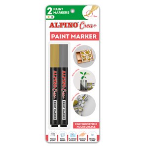 Alpino Fixky Paint Marker 2 zlatá a strieborná