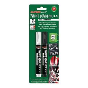 Alpino Fixky Paint Marker 3.0 biela a čierna 2 ks