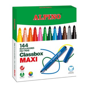 Alpino Veľké balenie 144 farebných fixiek Maxi 12 x 12 farieb