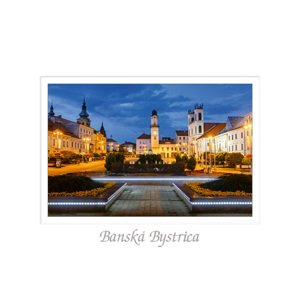 Pohľadnica A6 Banská Bystrica (podvečer)