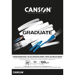 Canson Graduate Black 120 g 20 listov A4