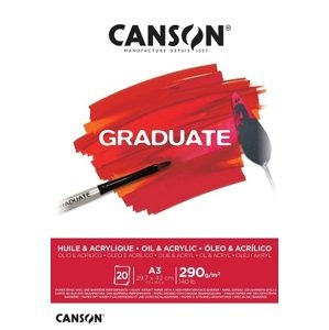 Canson Graduate Huile & Acrylique 290 g 20 listov A3